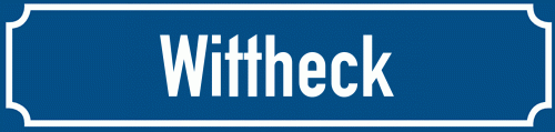 Straßenschild Wittheck