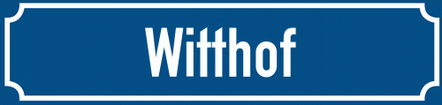 Straßenschild Witthof