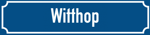 Straßenschild Witthop