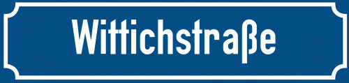 Straßenschild Wittichstraße