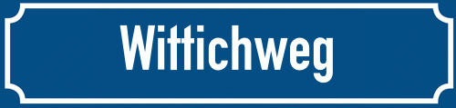 Straßenschild Wittichweg