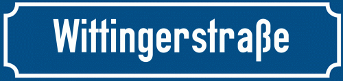 Straßenschild Wittingerstraße