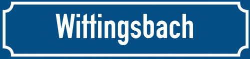 Straßenschild Wittingsbach