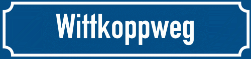 Straßenschild Wittkoppweg