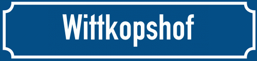 Straßenschild Wittkopshof