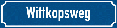 Straßenschild Wittkopsweg