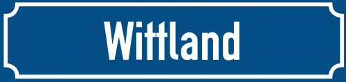 Straßenschild Wittland