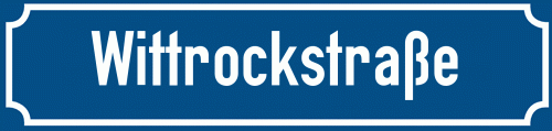 Straßenschild Wittrockstraße