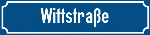 Straßenschild Wittstraße