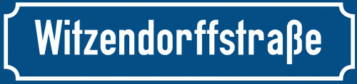 Straßenschild Witzendorffstraße zum kostenlosen Download