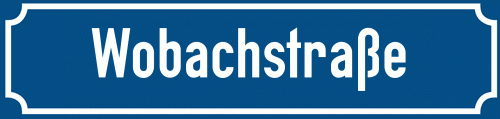 Straßenschild Wobachstraße