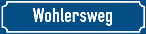 Straßenschild Wohlersweg