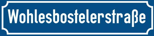 Straßenschild Wohlesbostelerstraße zum kostenlosen Download