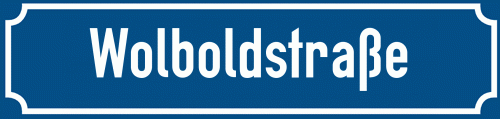 Straßenschild Wolboldstraße zum kostenlosen Download