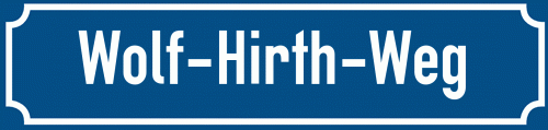 Straßenschild Wolf-Hirth-Weg