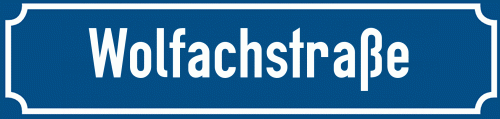 Straßenschild Wolfachstraße