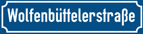 Straßenschild Wolfenbüttelerstraße zum kostenlosen Download