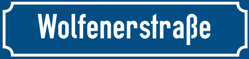 Straßenschild Wolfenerstraße