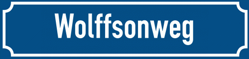 Straßenschild Wolffsonweg