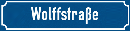 Straßenschild Wolffstraße