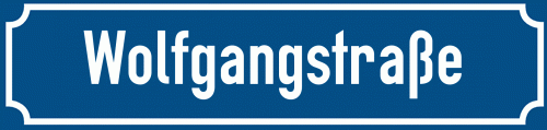 Straßenschild Wolfgangstraße