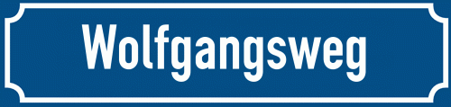 Straßenschild Wolfgangsweg