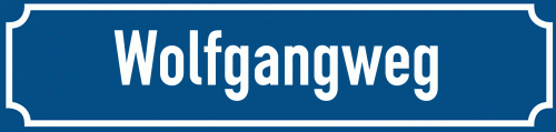 Straßenschild Wolfgangweg