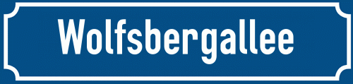 Straßenschild Wolfsbergallee