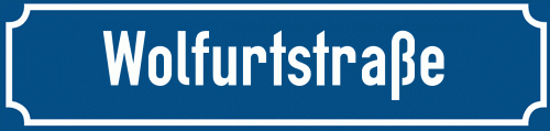 Straßenschild Wolfurtstraße