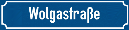 Straßenschild Wolgastraße