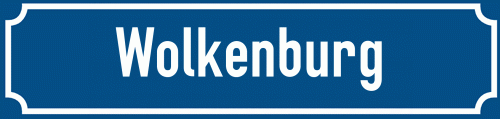 Straßenschild Wolkenburg