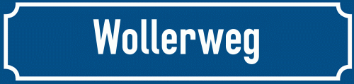 Straßenschild Wollerweg