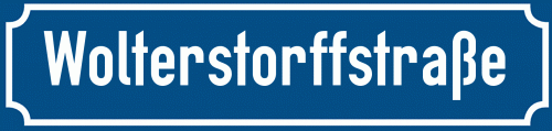Straßenschild Wolterstorffstraße zum kostenlosen Download