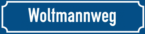 Straßenschild Woltmannweg