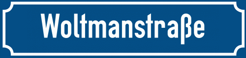 Straßenschild Woltmanstraße