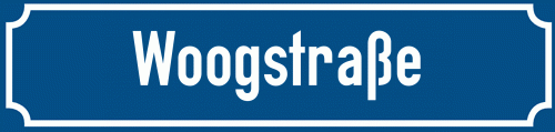 Straßenschild Woogstraße