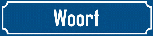 Straßenschild Woort