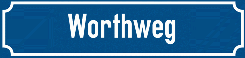 Straßenschild Worthweg