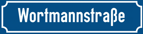 Straßenschild Wortmannstraße