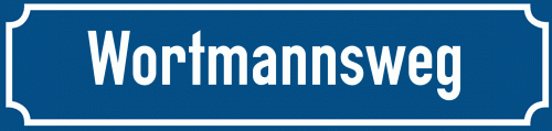 Straßenschild Wortmannsweg