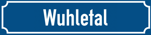 Straßenschild Wuhletal