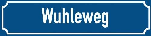 Straßenschild Wuhleweg