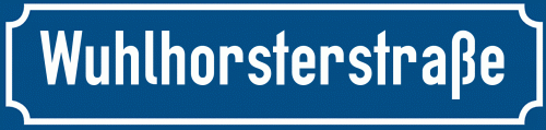 Straßenschild Wuhlhorsterstraße