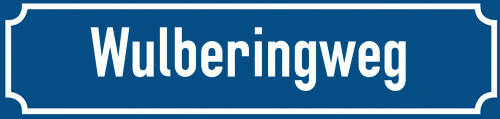 Straßenschild Wulberingweg