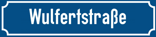Straßenschild Wulfertstraße