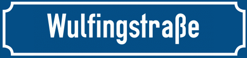 Straßenschild Wulfingstraße