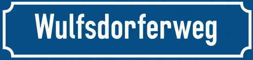 Straßenschild Wulfsdorferweg