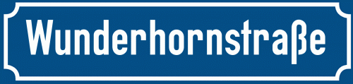 Straßenschild Wunderhornstraße