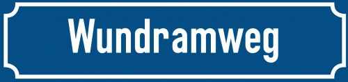 Straßenschild Wundramweg