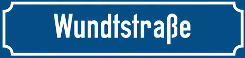 Straßenschild Wundtstraße
